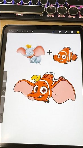 Combining Dumbo and Nemo! #disney #mashup #procreate #digitalart #holidayswithshorts #shorts
