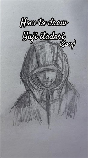 How to draw yuji itadori easy #anime #art #illustration #yujiitadori #easydrawing #jjk