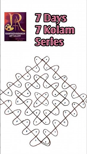 KOLAM : "7 Days 7 Kolam Series | Step-by-Step Kolam Designs Tutorial | Learn Traditional Kolam Art