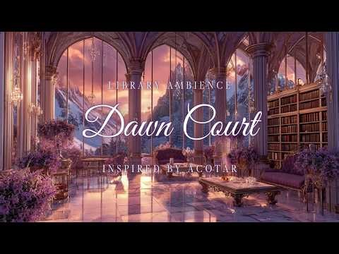 Dawn Court Library | ACOTAR Ambience for Reading, Studying & Relaxing in Golden Morning Light