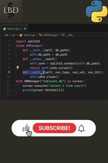 Python Basics - ContextManager for DBConnections