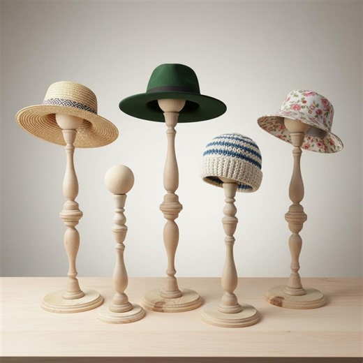 Tall Wood Hat Stand Holder for Baby and Adult Natural Wooden Hat Rack Hat Display Stand Mannequin Stand for Caps Beanies Wig Stand - Etsy