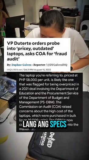 “DepEd laptops v2: but did we forget v1.0?? 👀” #deped #laptops #saraduterte #teacher #throwback | ORAS NA