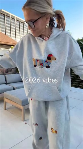 Caroline Baudino | The energy we’re bringing into the new year ✨ who’s with me? Comment COZY and I’ll dm you this sweatpants, hoodie, readers, and slippers 🥰 | Instagram