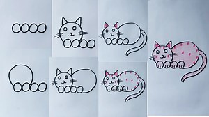 1M views · 6.1K reactions | How to draw a cat easy trick for kids | Priyanka creative guru | Facebook