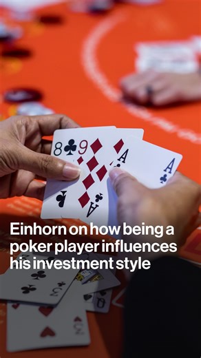 Greenlight Capital Founder David Einhorn explains how being an avid poker player helps with his investment style. Tune into this episode of Wealth with David Rubenstein tonight at 9pm ET via our link in bio. | Bloomberg Television
