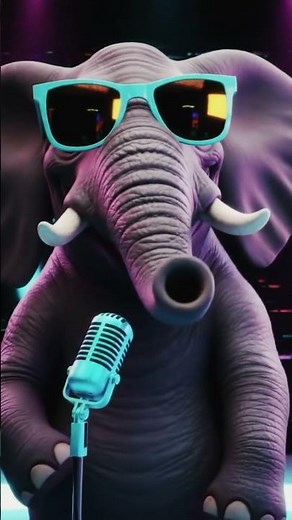 🎤 *Elephant Singing Pop Hits! (AI Animated) | 3D Animation Style* 🎶 #Shorts