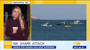 Authorities have suspended their search for a man missing after being mauled by a shark off Fremantle in WA. #9News | Nightly at 6pm | 9 News