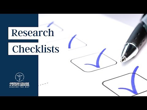 Research Checklists: Improving Research Quality in Sports and Exercise Science