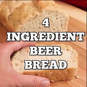 RECIPE-> https://www.theslowroasteditalian.com/2020/04/beer-bread-video.html This beer bread uses just four ingredients and has an incredible flavor. | The Slow Roasted Italian