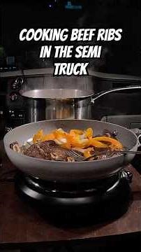 🥩👨‍🍳 How a Truck Driver Cooks Food In a Semi Truck OTR | Truck Camping #trucker #truckdriver