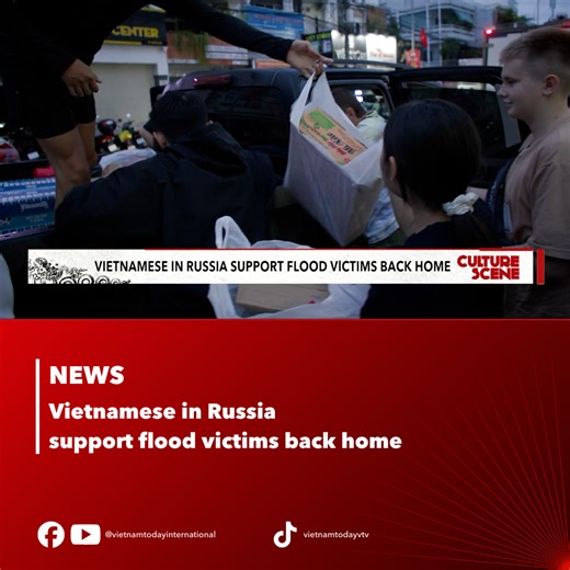 32K views · 287 reactions | As severe storms and historic flooding hit northern and central Vietnam, the Vietnamese community in Russia has quickly launched fundraising efforts with support from local trade centres. Vietnamese shop owners, along with Russian and Azerbaijani residents, have come together to contribute. #VietnamToday #YourWindowonVietnam #VTV #floods #support #fundraising #Vietnam #Russia | Vietnam Today | Facebook