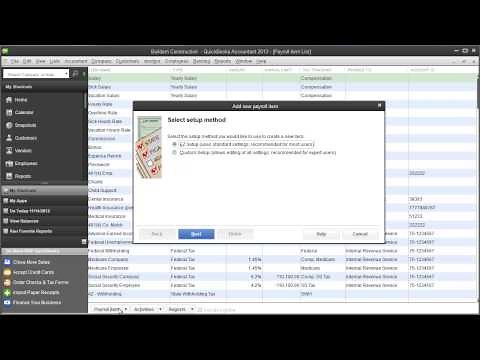 Intuit QuickBooks Payroll - Setup S Corp Medical Payroll Item for 2% Shareholders