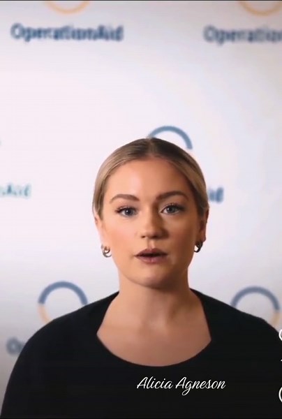 Alicia Agneson: Volontär för OperationAid