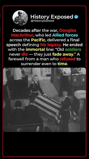 Douglas MacArthur's Last Words Were Legendary 🥹🪦