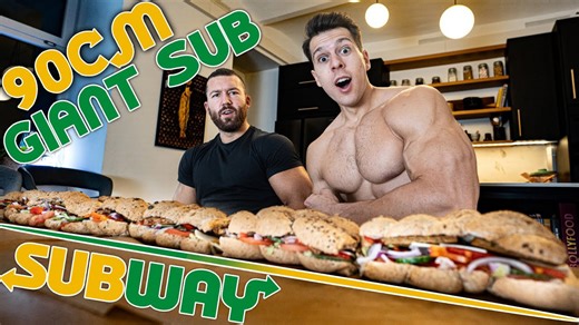Schaffen wir den 90cm GIANT SUB unter 30 Minuten?🥖Subway Challenge