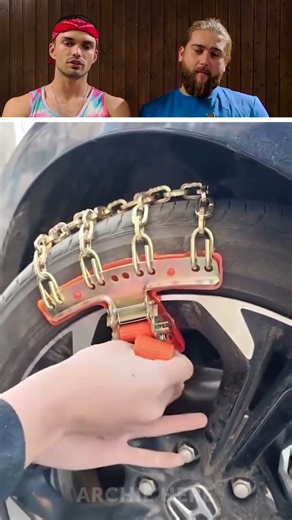 Installing tire chains step by step 🚗