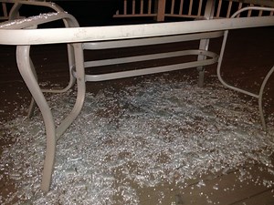 Glass patio table explodes in East TN man's yard