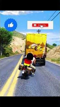Shinchan🤣 And Franklin Stoled Prabhas Kalki Bujji Truck On Road🔥 #gta5 #shorts #gta5telugu #shinchan