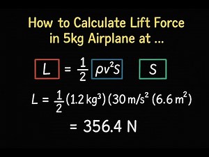 How to Calculate Lift Force in 5kg Airplane at 30m/s Airspeed