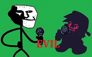 FRIDAY NIGHT FUNKIN' mod EVIL BF vs Corrupt Trollface/Trollge DAY2（换皮mod）