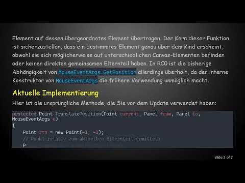 TranslatePosition in Silverlight von Beta 2 zu RC aktualisieren