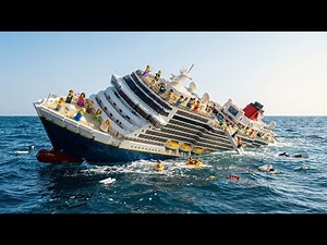 3d LEGO Brick Story | Titanic II Cruise Ships Sinks Into The Ocean | Ship's Final Moments