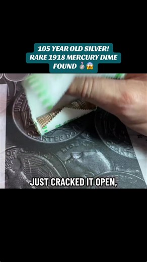 105 YEAR OLD SILVER! RARE 1918 MERCURY DIME FOUND 🥈😱 #MercuryDime #RareCoin #History #OldMoney #Jackpot