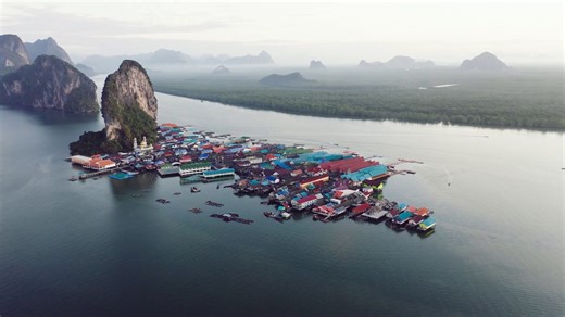Drone Captures Thailand's Iconic Floating Market Hustle