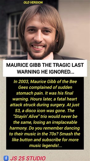 Maurice gibb the tragic last warning he ignored...#shorts #history #facts #inspiration #mauricegibb