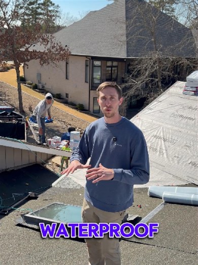 Most people think shingles waterproof your house… they don’t. Shingles SHED water. On lower slopes, water moves slower, which means the underlayment becomes the real protection layer. That’s why building codes require special installation methods below certain pitches. Details like this are what separate a basic install from a professional roofing system. Temple Roofing & Exteriors #MyTempleRoof #roofingcompany #hotspringsarkanas #fivestarservice #peaceofmind #ProtectYourHome #roofingexperts #Qu