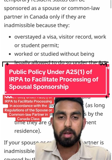 Public Policy Under A25(1) of IRPA to Facilitate Processing in accordance with the Regulations of the Spouse or Common-law Partner in Canada Class #goldwoodimmigration #vijayarora #punjabi #punjabitiktok #ircc #greenscreen