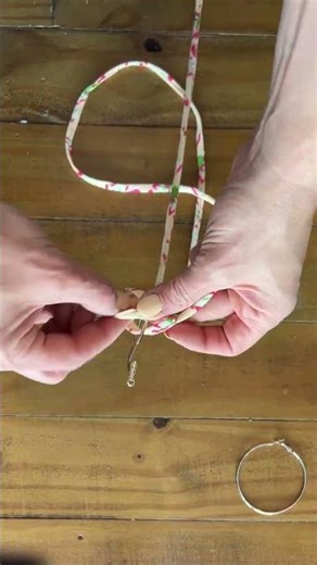 DIY Macrame Hoop Earrings! 🌸✨ #shorts #diy