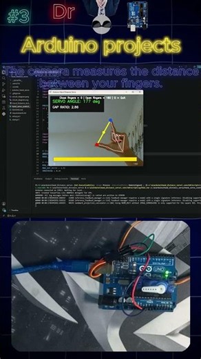 Control a Servo with Your Fingers! Arduino + Python 🤏 #arduino #technology #electronics