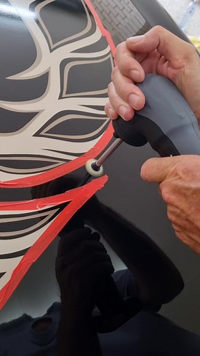 Hi all, sometimes less is best. Used the nano Polishing machine to polish the small areas around the iconic trans-am bonnet sticker. | Automotive Detailing and Polishing Team