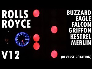 Rolls Royce V12 reverse rotation: Merlin, Griffon, Kestrel etc firing order AudioVisual demo