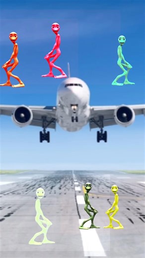 6 Alien Dance😱 - Dame Tu😰 Aeroplane🫣 - Rad pink green yellow green yellow #shorts #funny