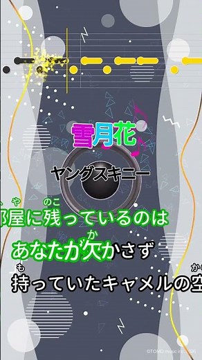 【カラオケ】雪月花/ヤングスキニー #shorts