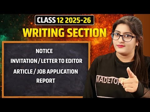 Writing section class 12 english 2025-26