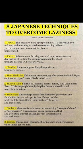 18K views · 119 reactions | 8 JAPANESE TECHNIQUES TO OVERCOME LAZINESS #Procrastination #habits | Askpstudyinaustralia | Facebook