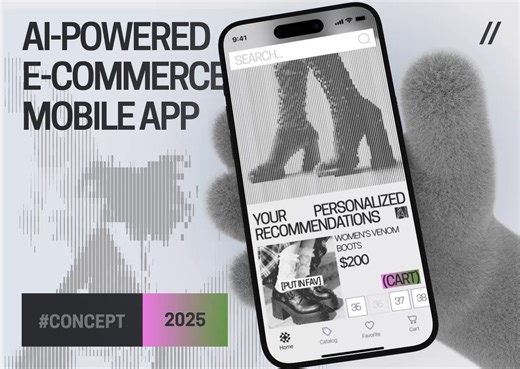 AI E-Commerce Mobile iOS App Design