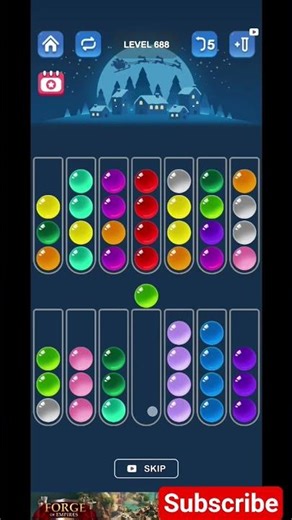 Level 688 Ball Sort Puzzle (Relaxing Sound)