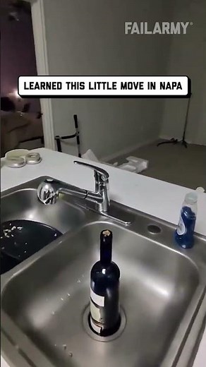 corkscrew hack! explode a bottle without one! 😩 🤣
