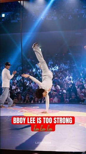 Bboy Lee defying gravity with some next level strength at the Red Bull BC One World Final 💪🏾💥
