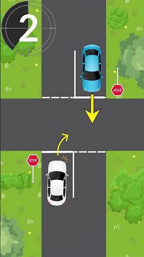 Two Stop Signs? But Who Goes First? #car #driving #car #learn #stopsigns