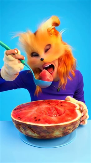 My Cat Stole My Watermelon! 🐱🍉😂 #FunnyCats