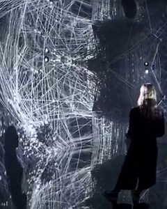 Archive Dreaming explores data and machine learning, letting you examine 1.7 million documents, their information and connections, but when idle it visualizes ‘dreams’ of documents with neural networks within architectural immersive environment! | Refik Anadol Studio