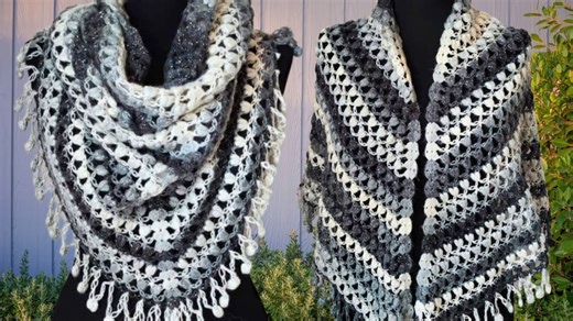 Crafting Beginner-Friendly Shawls With Puff and Knot Patterns – Easy Crochet Triangle Shawl