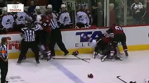 Zac Rinaldo sucker punches Sam Girard after hitting Nathan MacKinnon, fighting ensues: | Hooked On Hockey Magazine