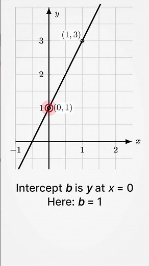 Linear Functions: Slope & y-Intercept (y = 2x + 1) | Quick Quiz